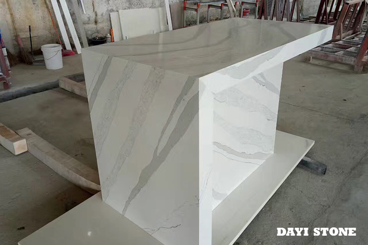 Countertop Quartz Calacatta White Polished